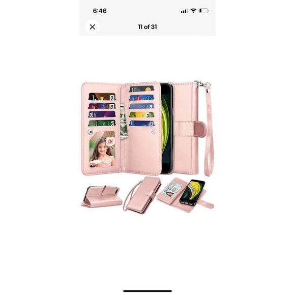 Unbranded Accessories - Rose Gold PU Leather Detachable Wallet iPhone 12 Pro Max Phone Case